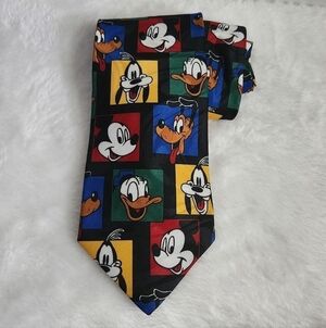 Disney Vintage Balance Inc Mickey Mouse Donald Duck Pluto Goofy Necktie Tie